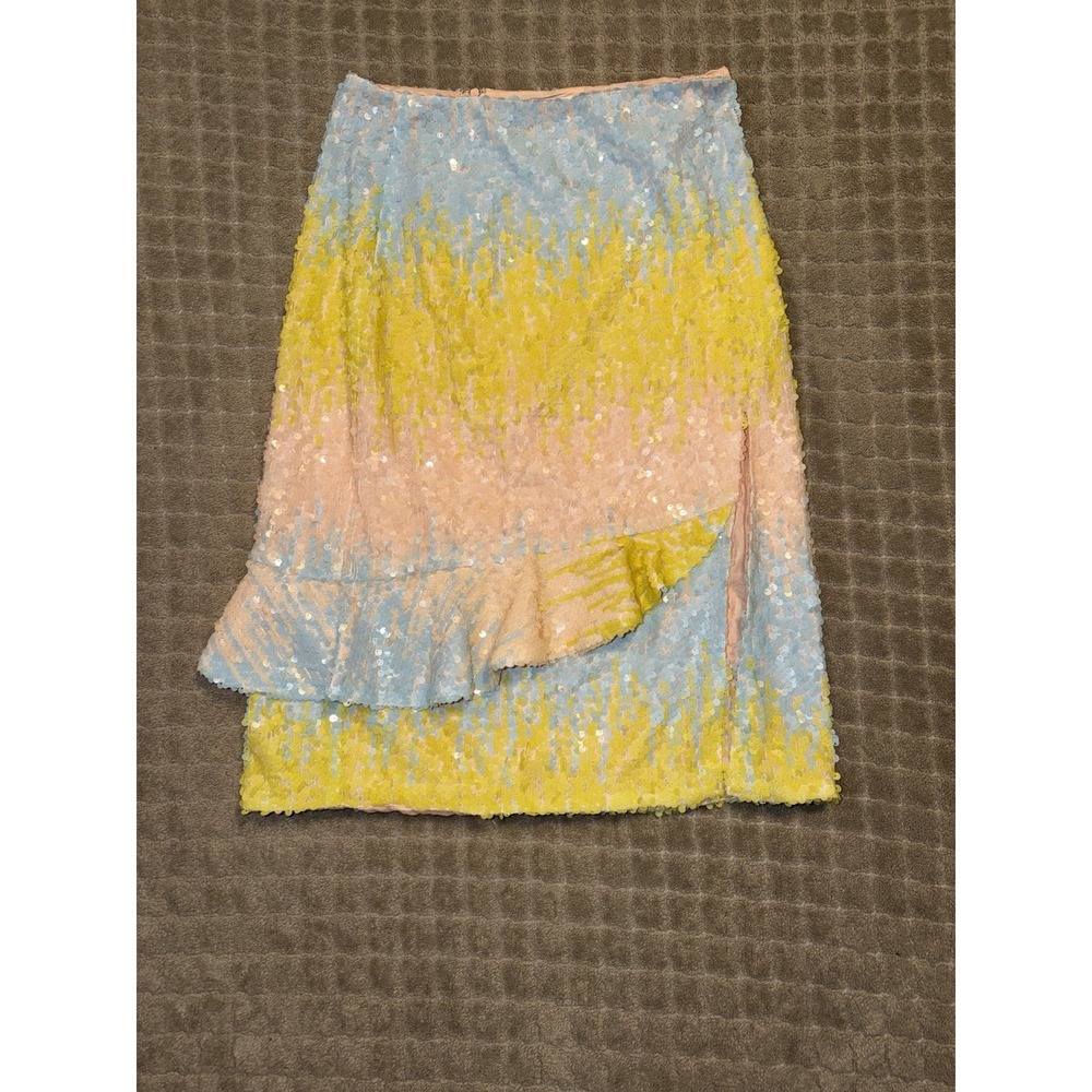 Endless Rose NY&C Womens S Iridescent Sequin Skirt Zip Up